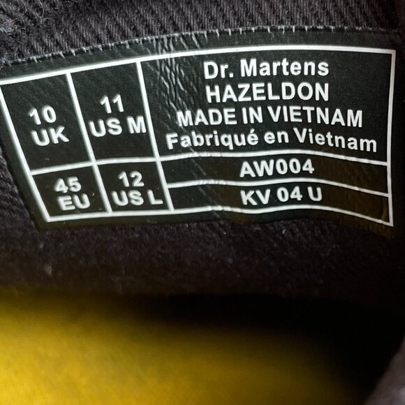 EUC Dr. Martens Black Leather Lace Up Hazeldon in Men's 11 - Picture 8 of 12